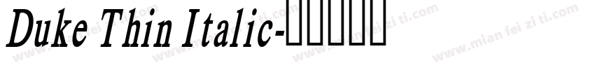 Duke Thin Italic字体转换